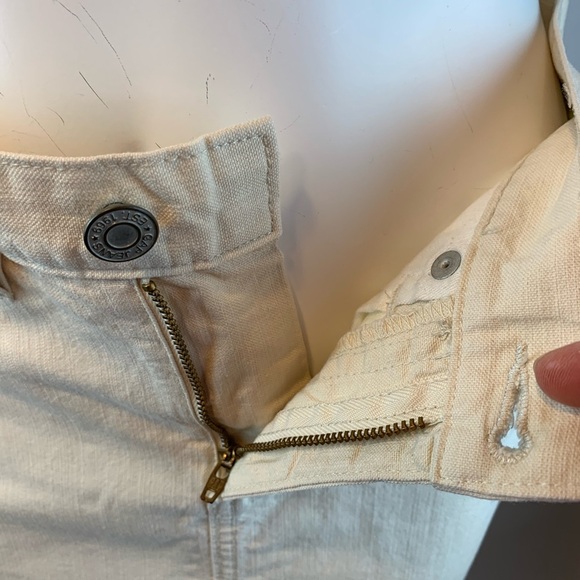 Gap Y2K Cream High Slit Front Denim Skirt - Picture 5 of 10